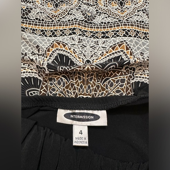 Intermission: NWOT Sleeveless Black & Brown Motif Dress. Small - Picture 7 of 9
